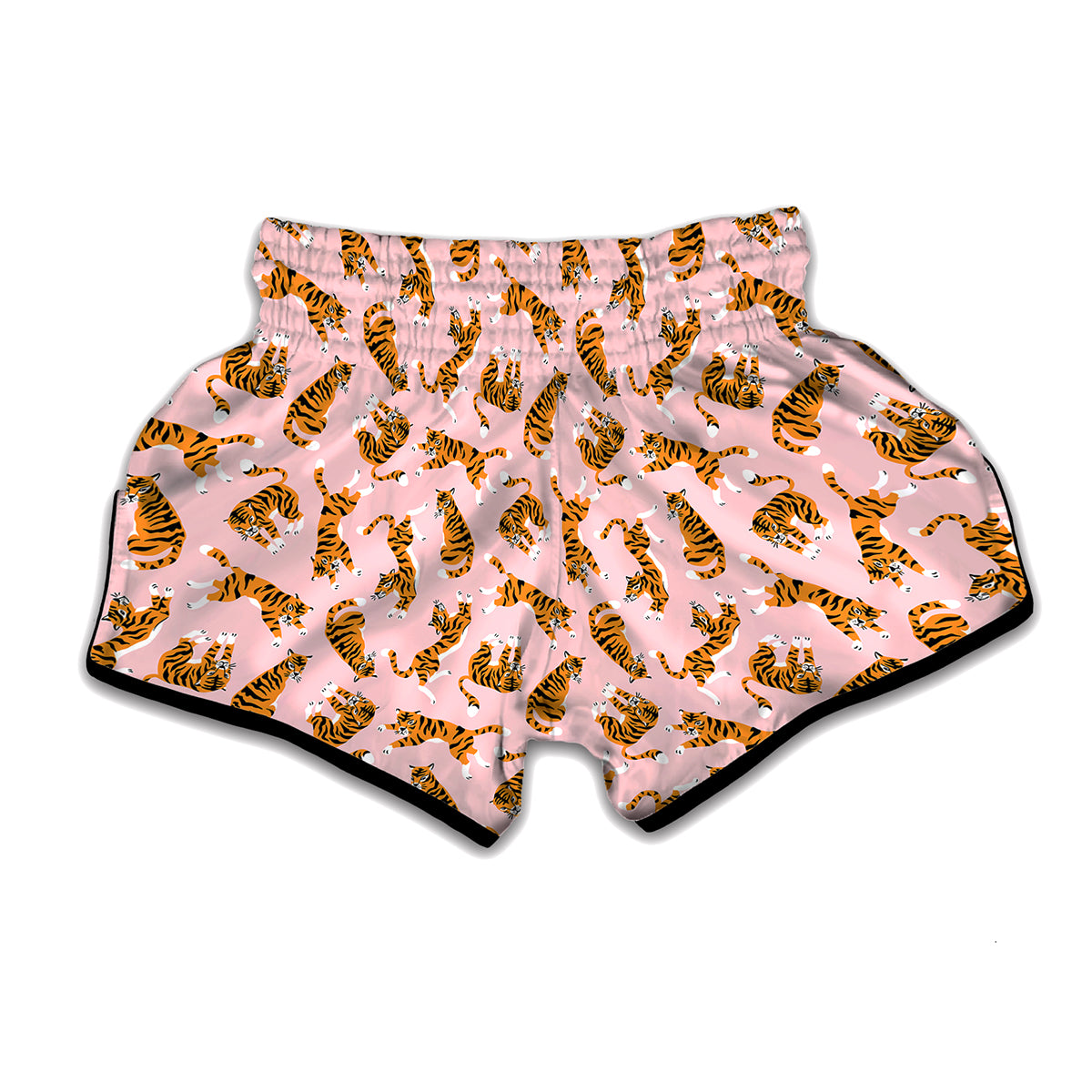 Cute Tiger Pattern Print Muay Thai Boxing Shorts