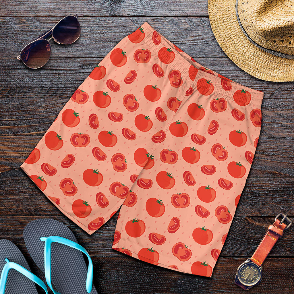 Cute Tomato Pattern Print Men's Shorts