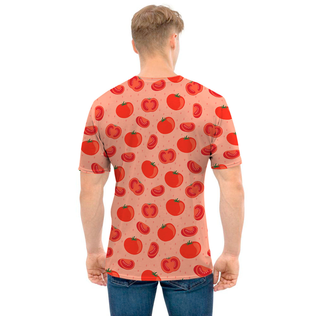 Cute Tomato Pattern Print Men's T-Shirt