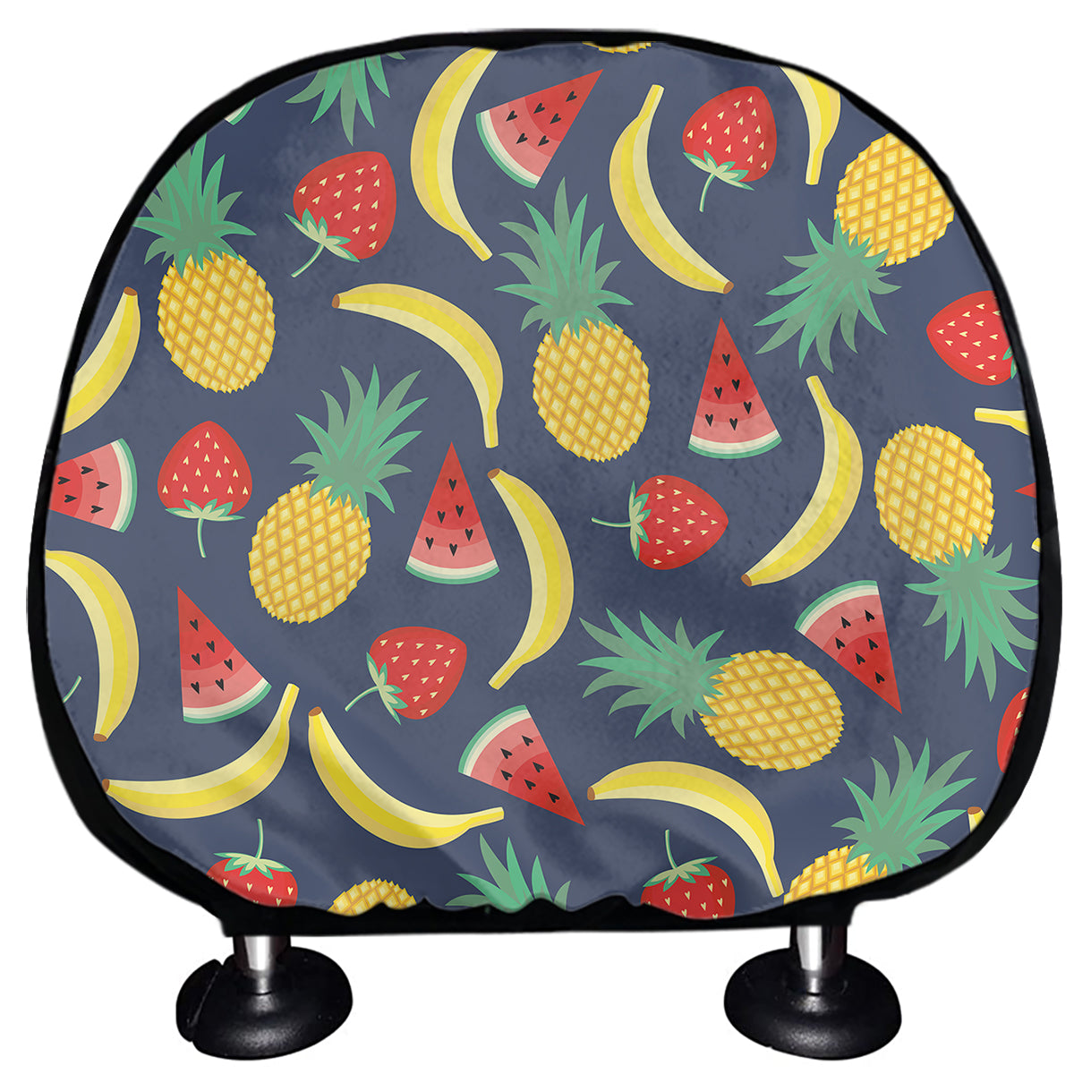 Cute Tropical Fruits Pattern Print Car Headrest Covers