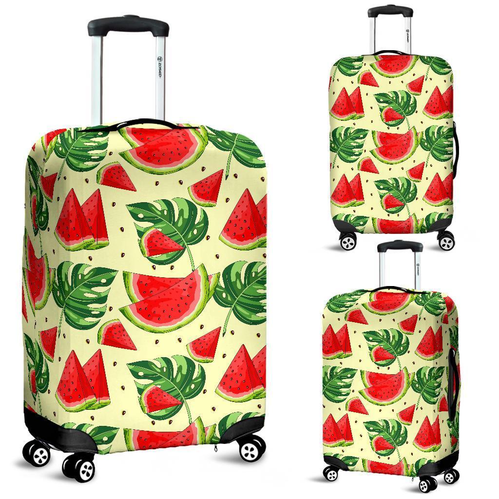 Cute Tropical Watermelon Pattern Print Luggage Cover GearFrost