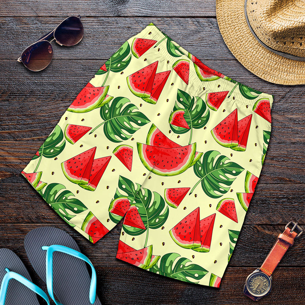 Cute Tropical Watermelon Pattern Print Men's Shorts