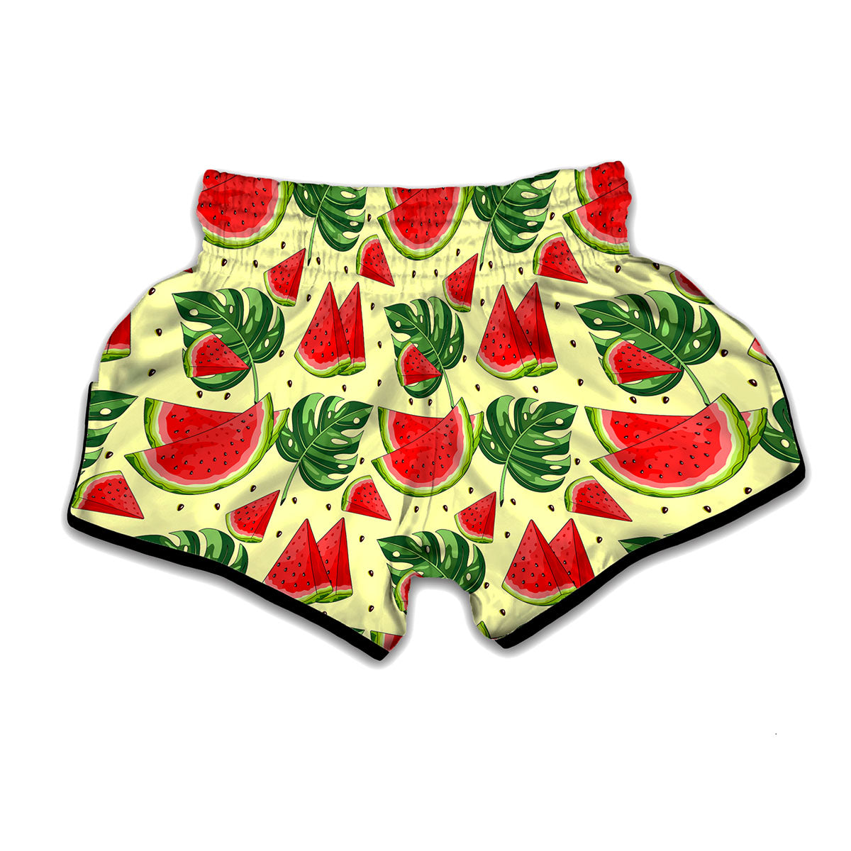 Cute Tropical Watermelon Pattern Print Muay Thai Boxing Shorts