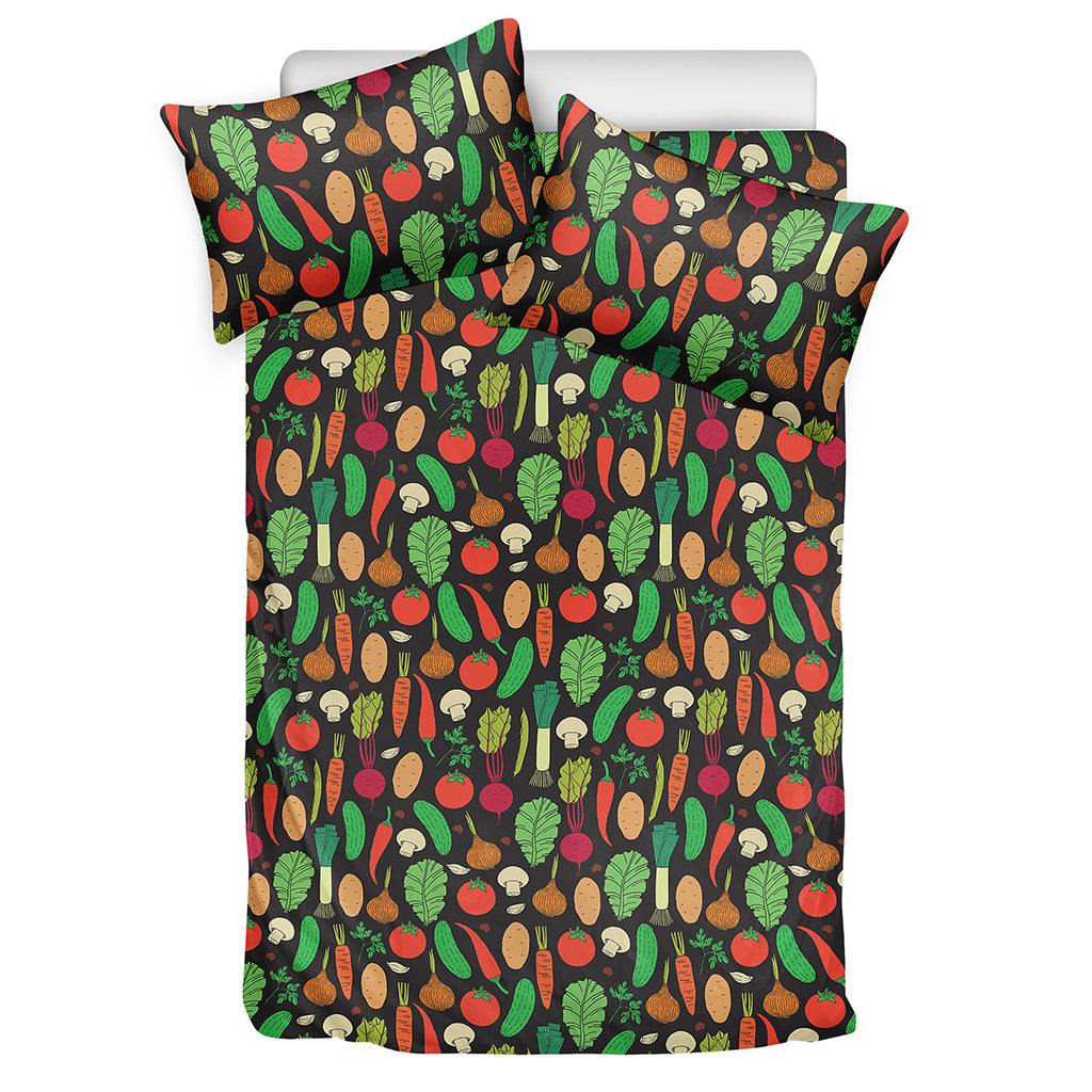 Cute Vegan Pattern Print Duvet Cover Bedding Set