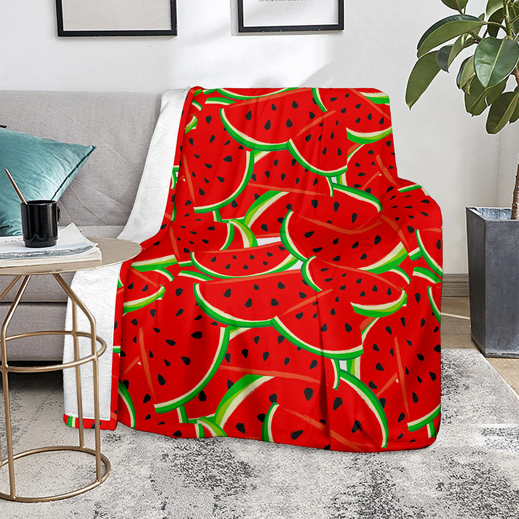 Cute Watermelon Pieces Pattern Print Blanket
