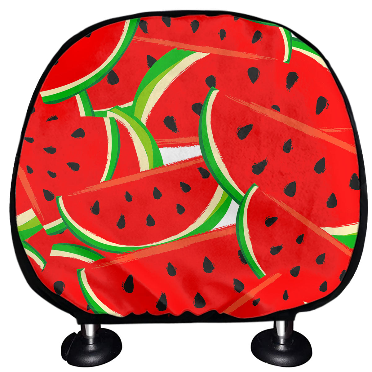 Cute Watermelon Pieces Pattern Print Car Headrest Covers