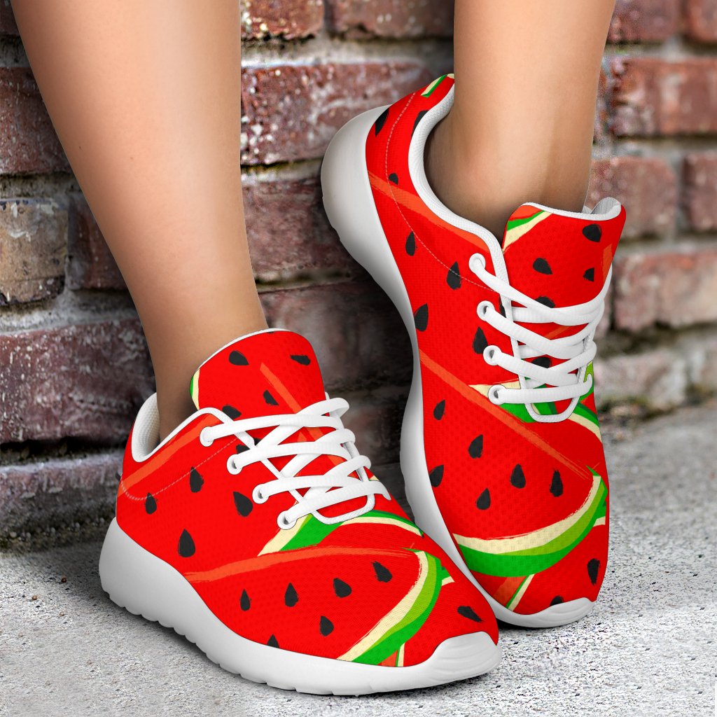 Cute Watermelon Pieces Pattern Print Sport Shoes GearFrost