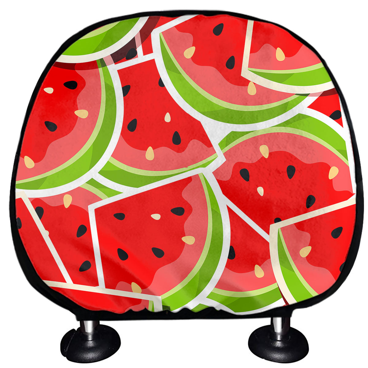Cute Watermelon Slices Pattern Print Car Headrest Covers