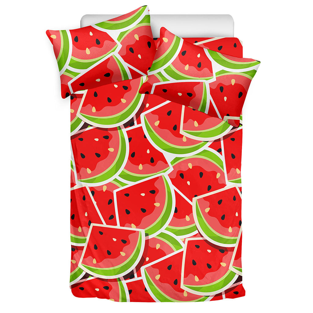Cute Watermelon Slices Pattern Print Duvet Cover Bedding Set