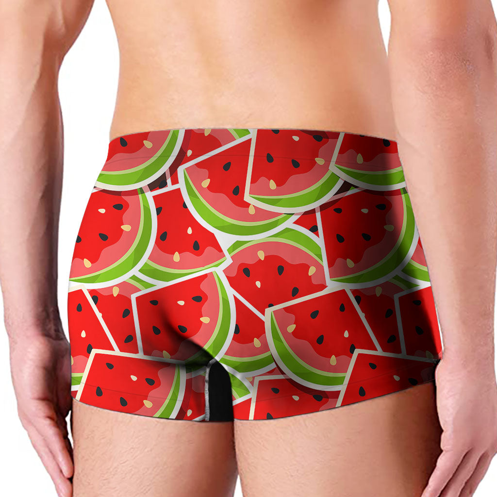 Cute Watermelon Slices Pattern Print Men's Boxer Briefs