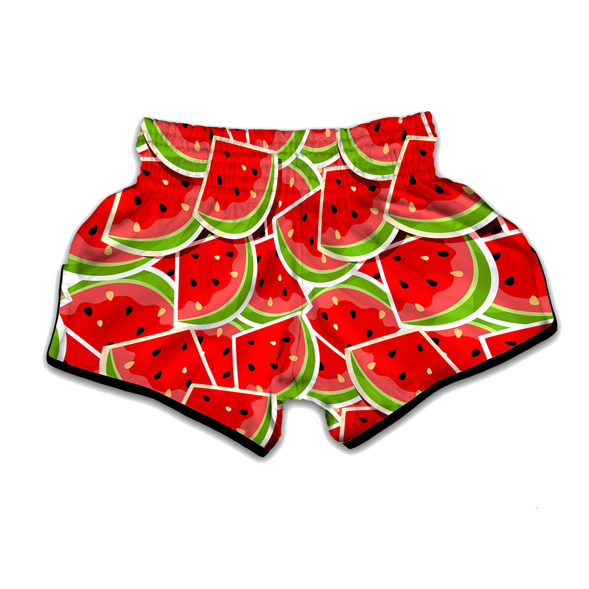 Cute Watermelon Slices Pattern Print Muay Thai Boxing Shorts