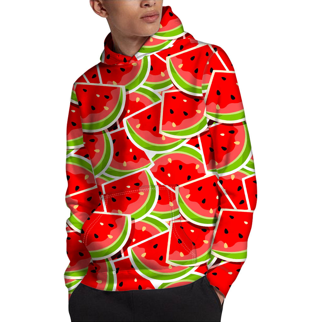 Cute Watermelon Slices Pattern Print Pullover Hoodie