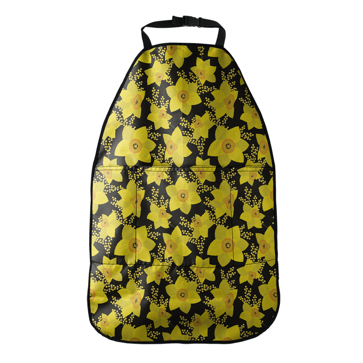 Daffodil And Mimosa Pattern Print Car Seat Organizers