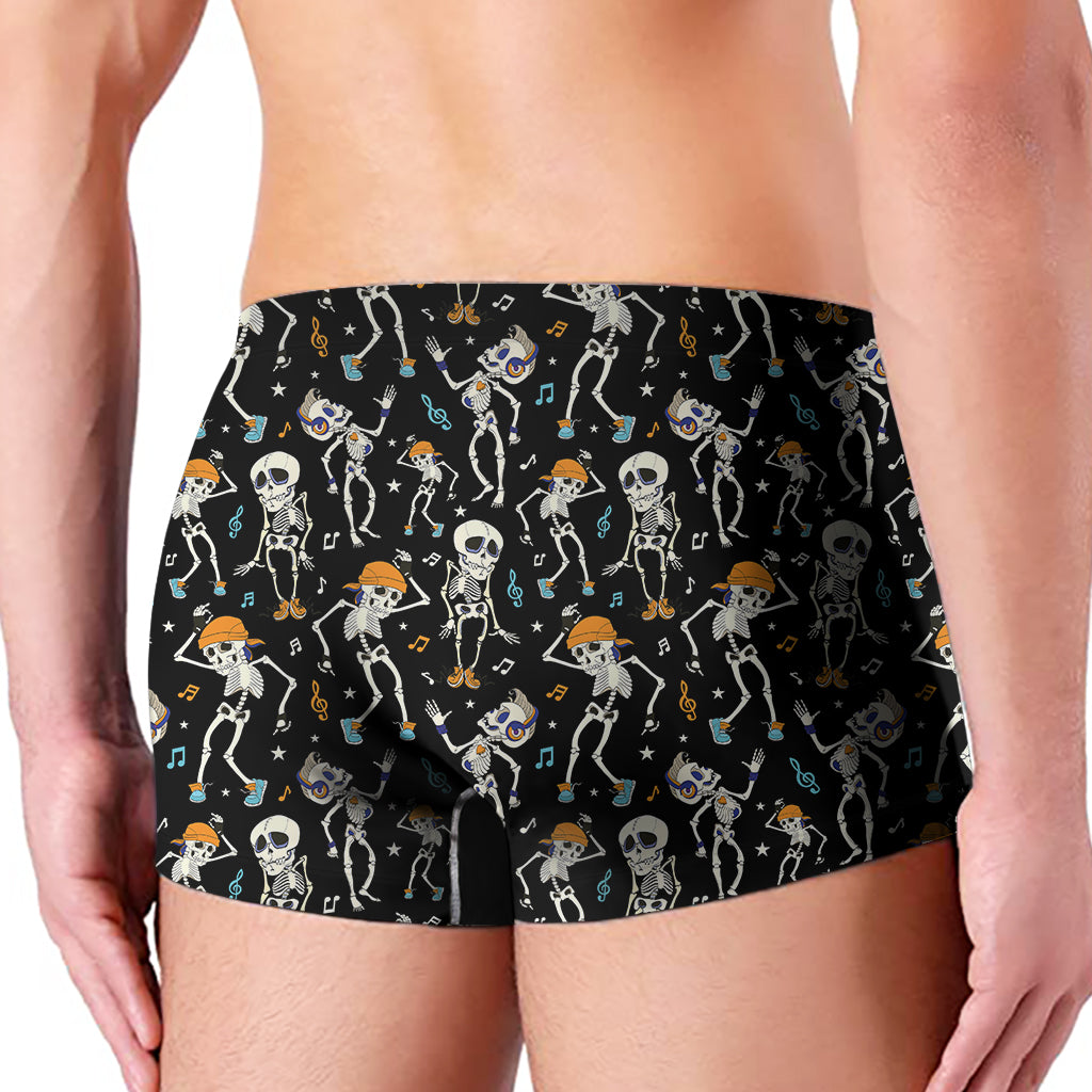 Dancing Skeleton Party Pattern Print Men's Boxer Briefs