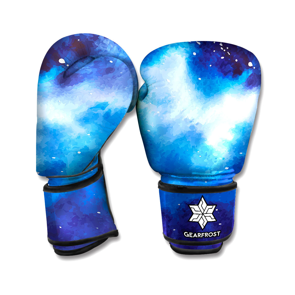 Dark Blue Galaxy Space Print Boxing Gloves