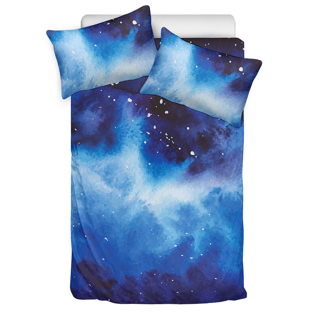 Dark Blue Galaxy Space Print Duvet Cover Bedding Set
