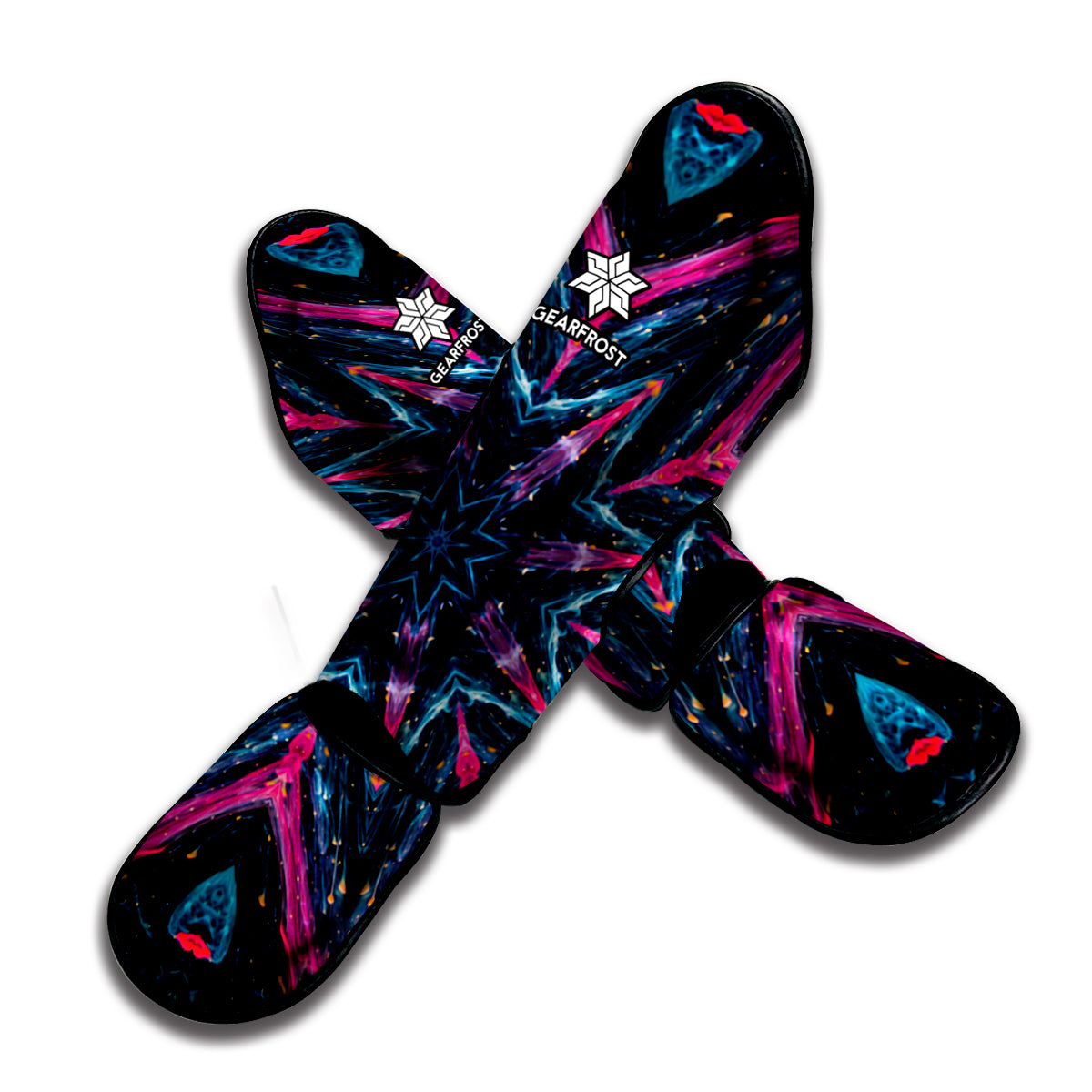 Dark Cloud Kaleidoscope Print Muay Thai Shin Guard