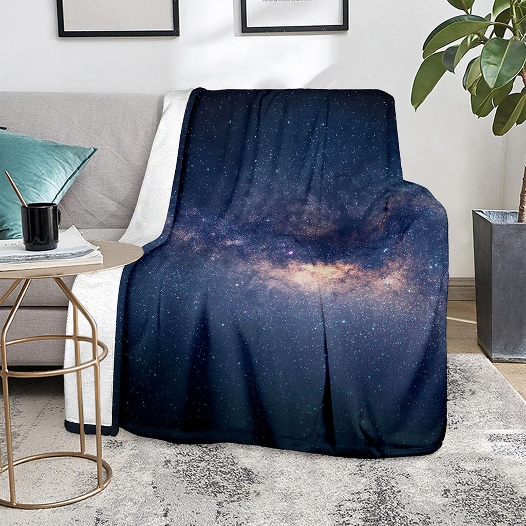 Dark Milky Way Galaxy Space Print Blanket