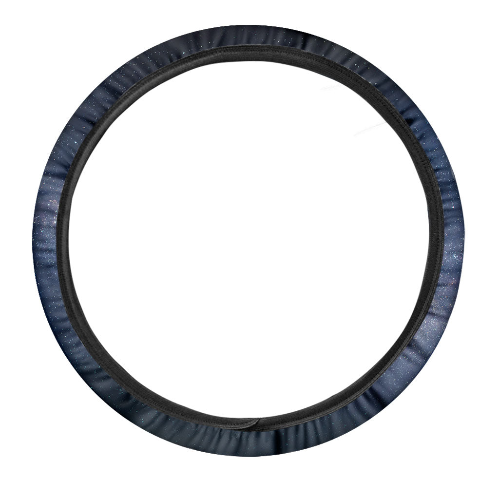 Dark Milky Way Galaxy Space Print Car Steering Wheel Cover