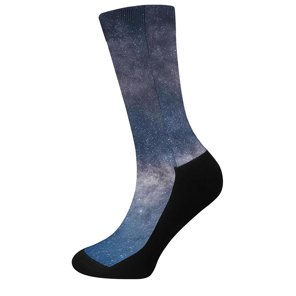 Dark Nebula Universe Galaxy Space Print Crew Socks
