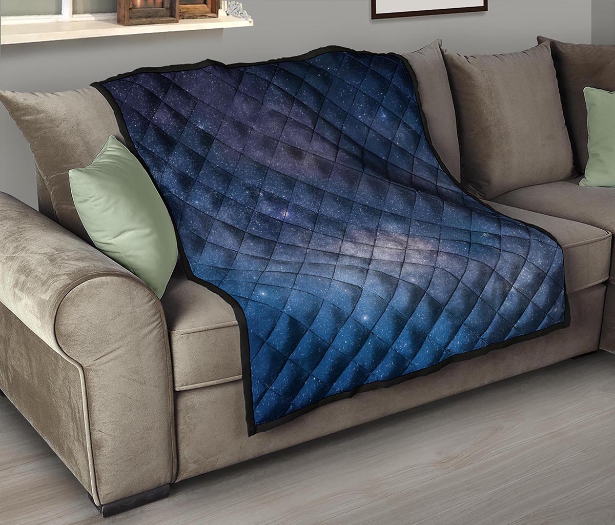 Dark Nebula Universe Galaxy Space Print Quilt