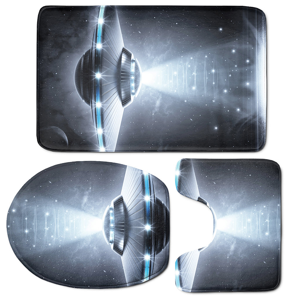Dark Night UFO Print 3 Piece Bath Mat Set