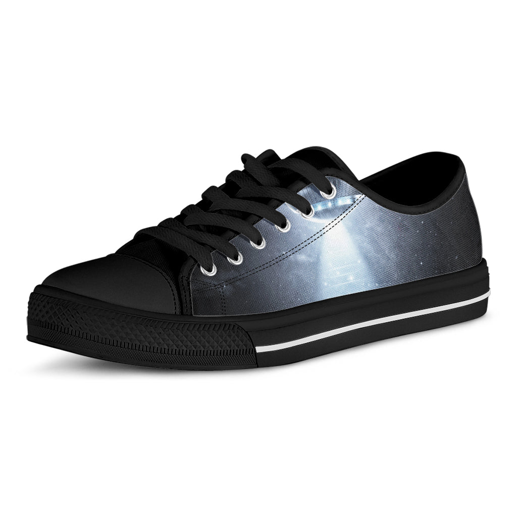 Dark Night UFO Print Black Low Top Shoes