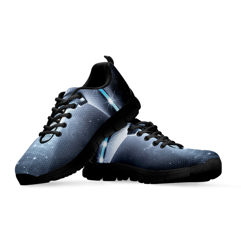 Dark Night UFO Print Black Sneakers