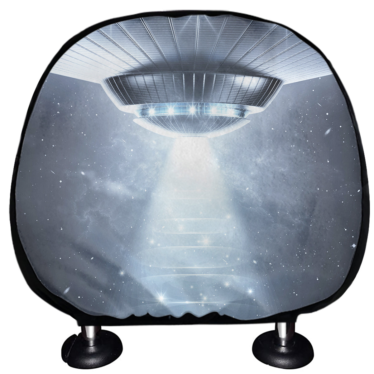 Dark Night UFO Print Car Headrest Covers