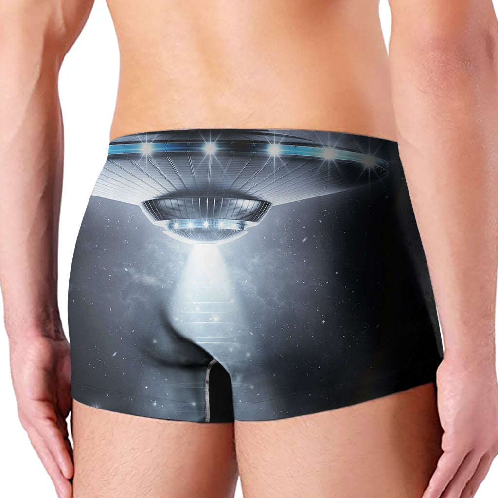 Dark Night UFO Print Men's Boxer Briefs