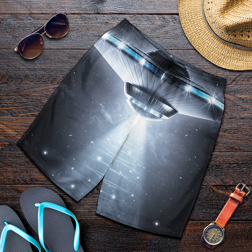 Dark Night UFO Print Men's Shorts