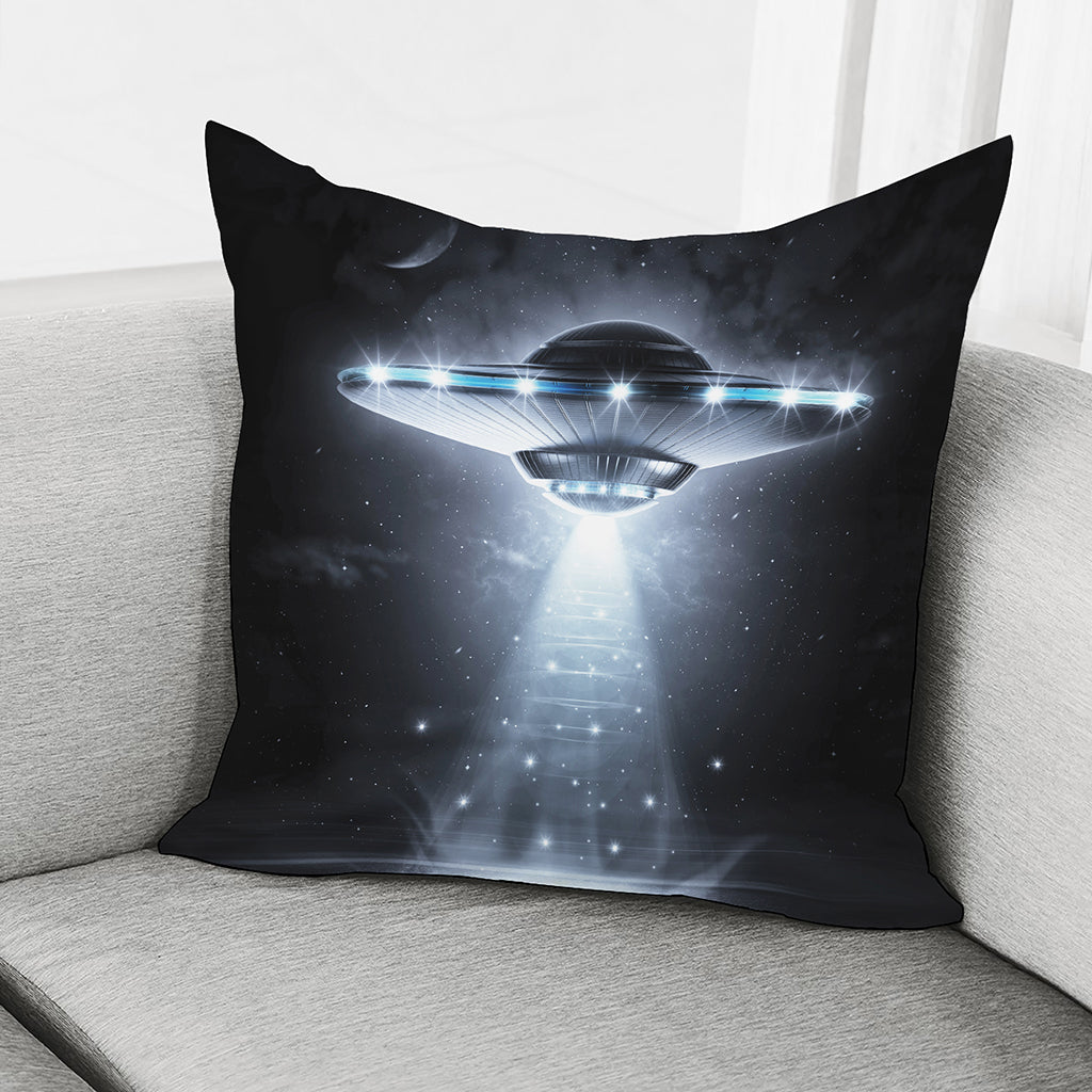 Dark Night UFO Print Pillow Cover