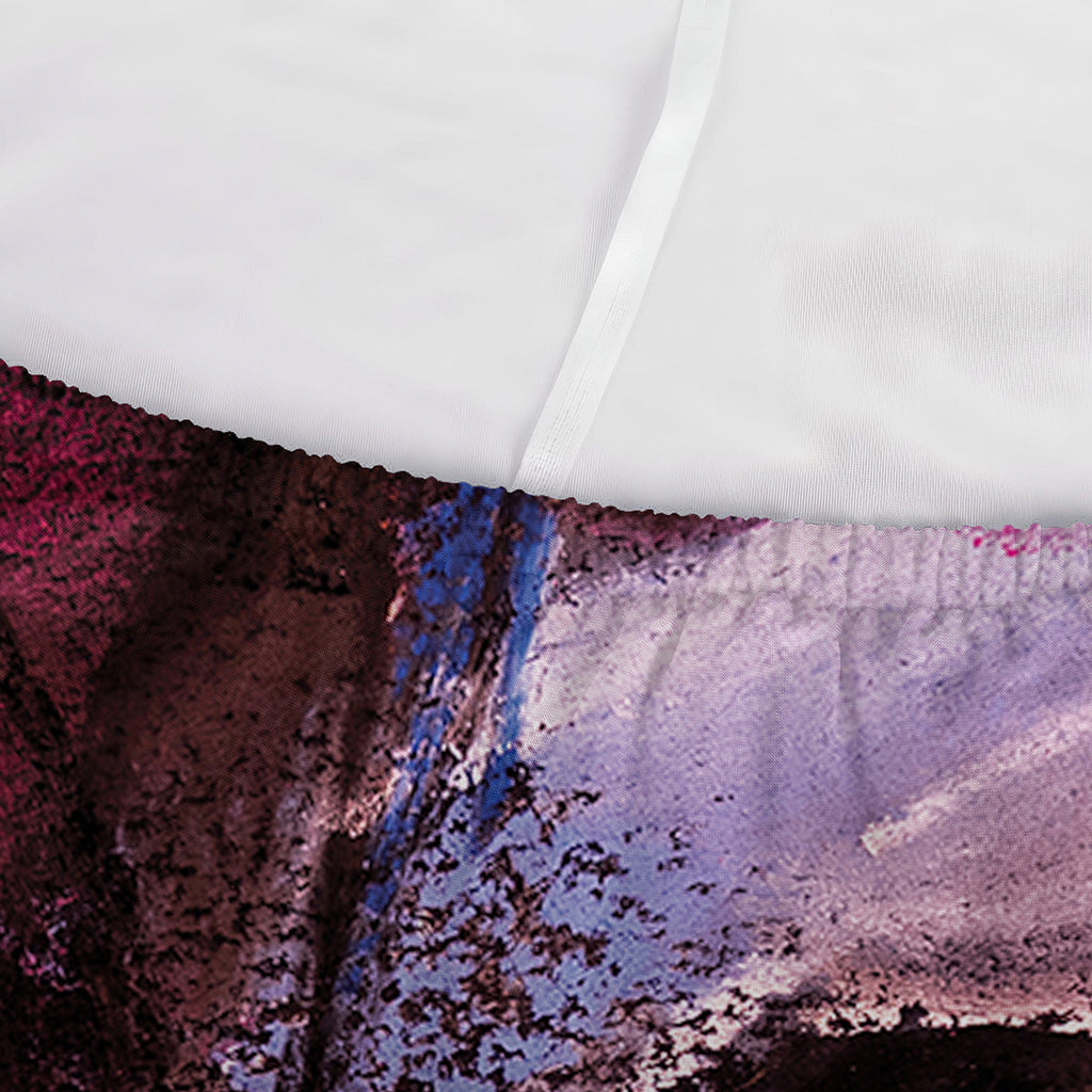 Dark Pink Horse Painting Print Sofa Cover