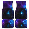 Dark Purple Blue Galaxy Space Print Front and Back Car Floor Mats GearFrost