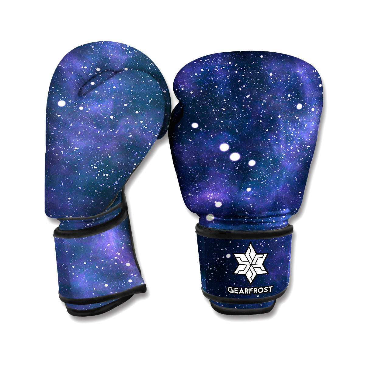 Dark Purple Galaxy Outer Space Print Boxing Gloves