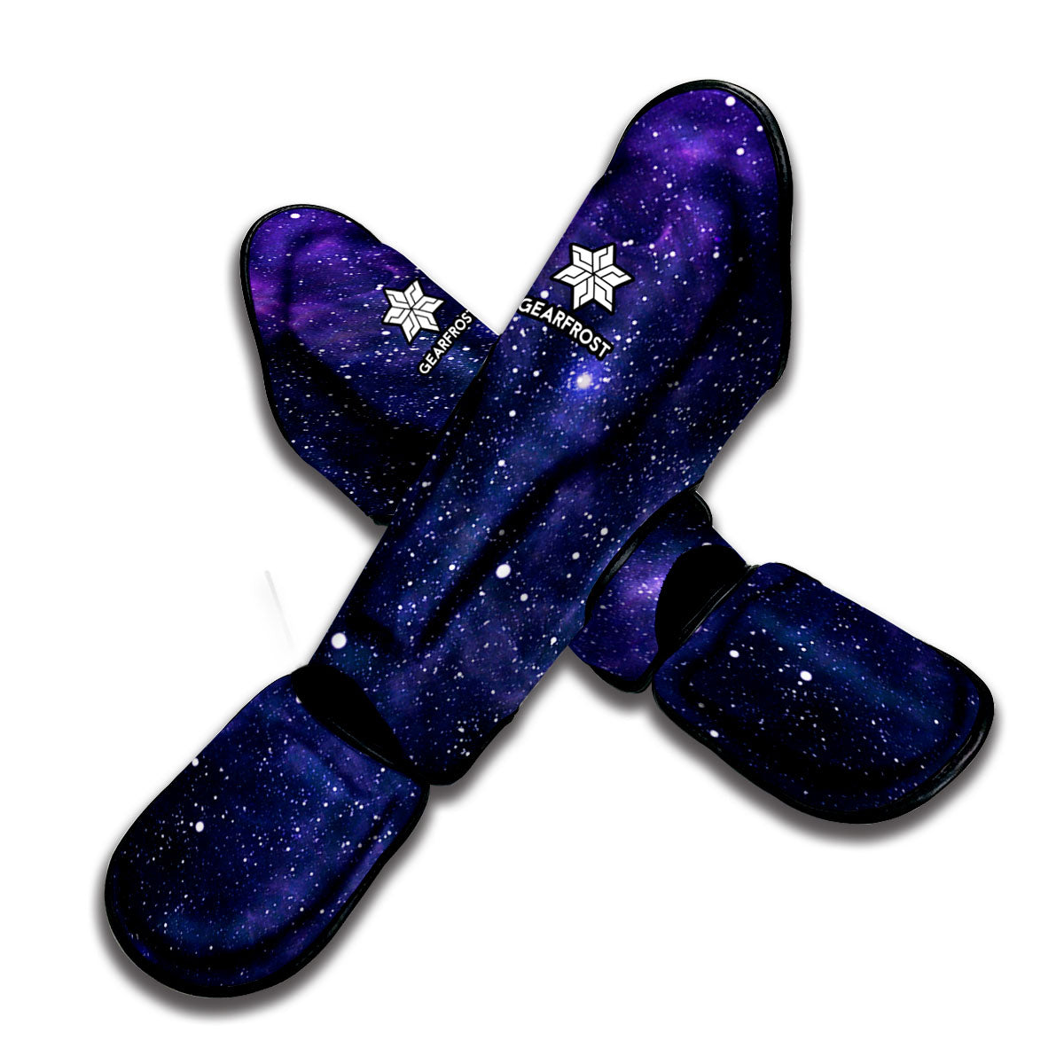 Dark Purple Galaxy Outer Space Print Muay Thai Shin Guard