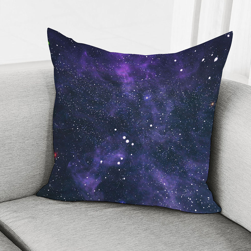 Dark Purple Galaxy Outer Space Print Pillow Cover