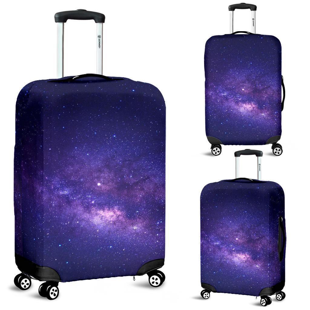 Dark Purple Milky Way Galaxy Space Print Luggage Cover GearFrost