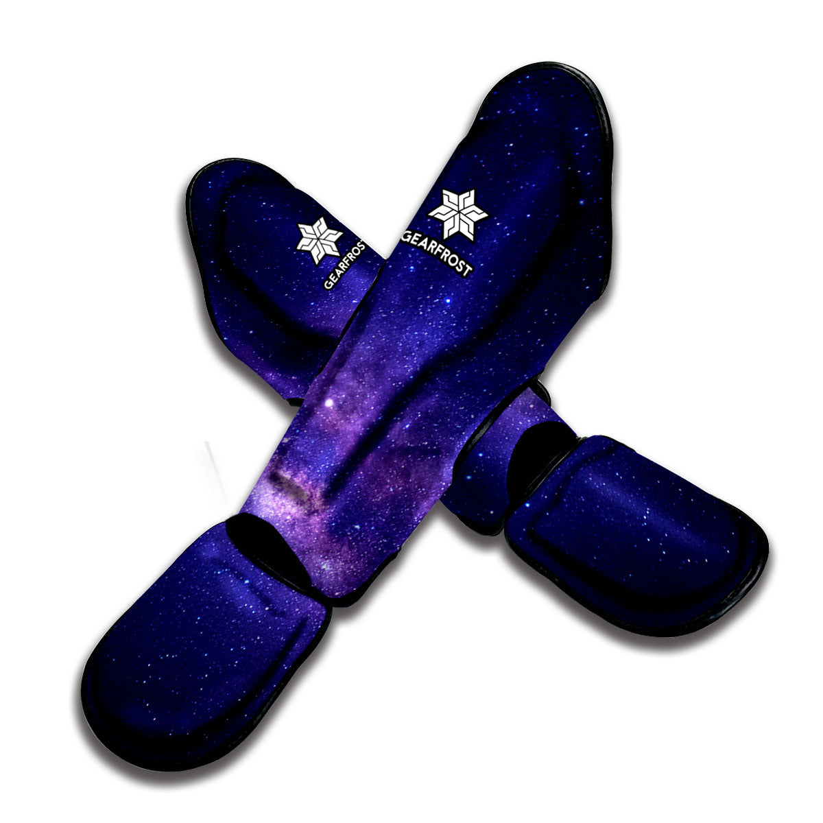 Dark Purple Milky Way Galaxy Space Print Muay Thai Shin Guard