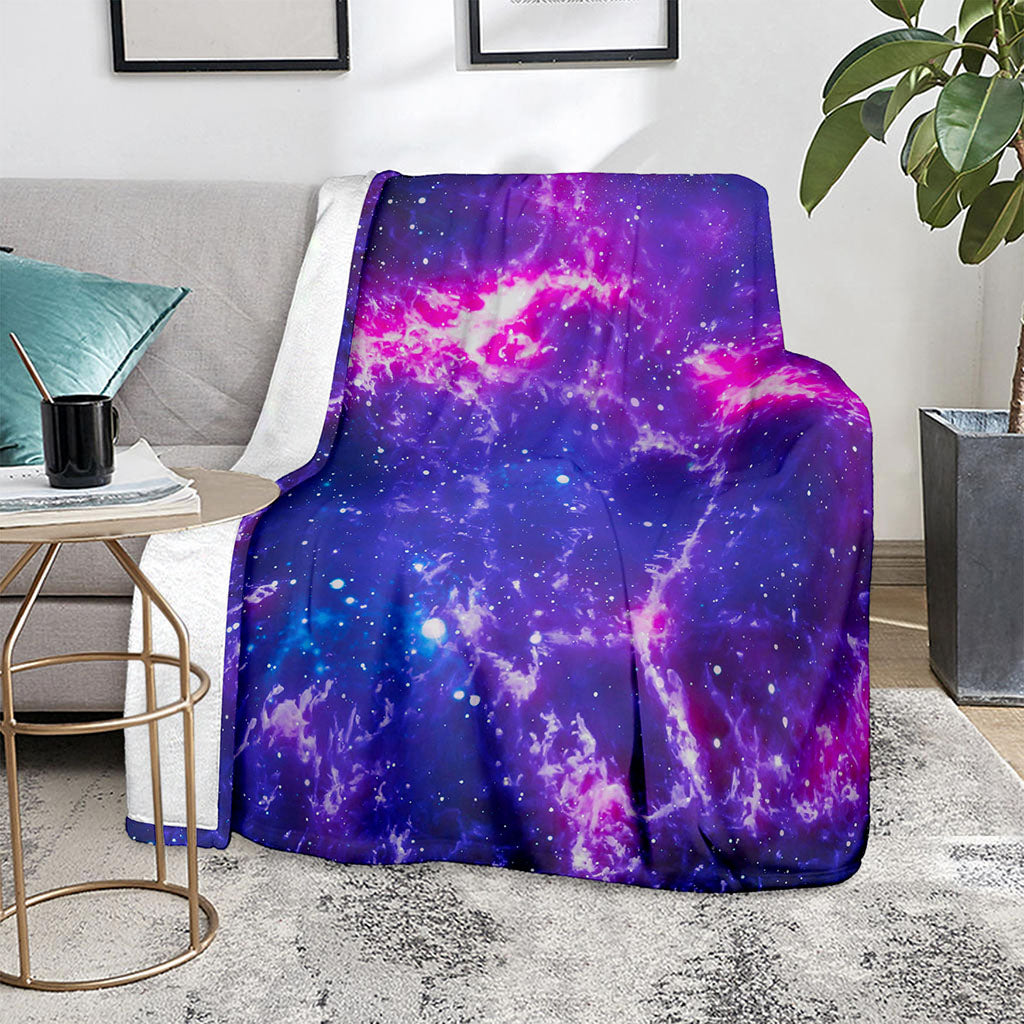 Dark Purple Universe Galaxy Space Print Blanket