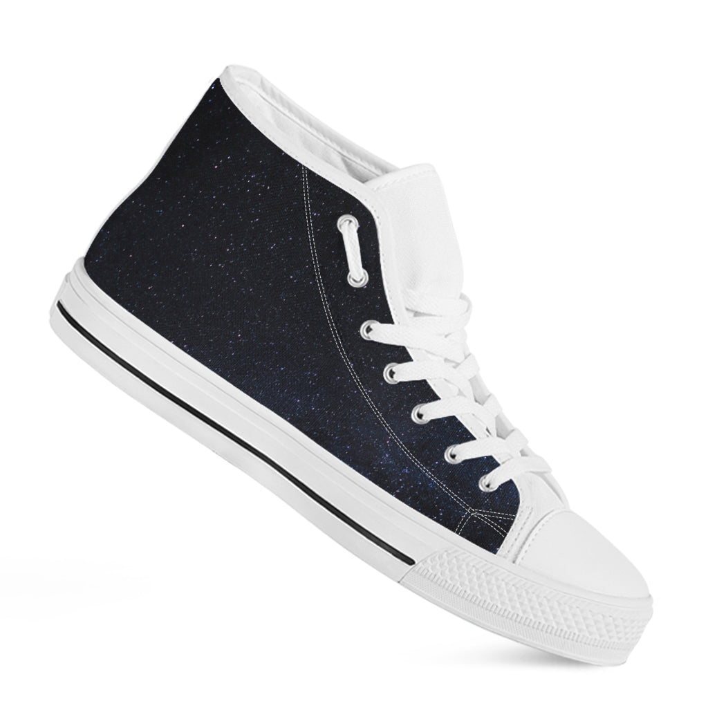Dark Space Print White High Top Shoes