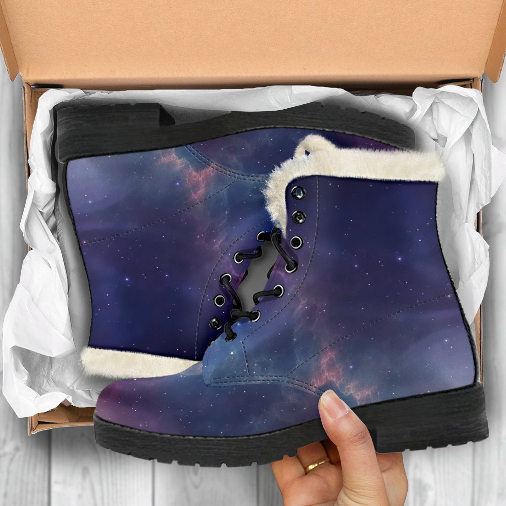 Dark Universe Galaxy Deep Space Print Comfy Boots GearFrost