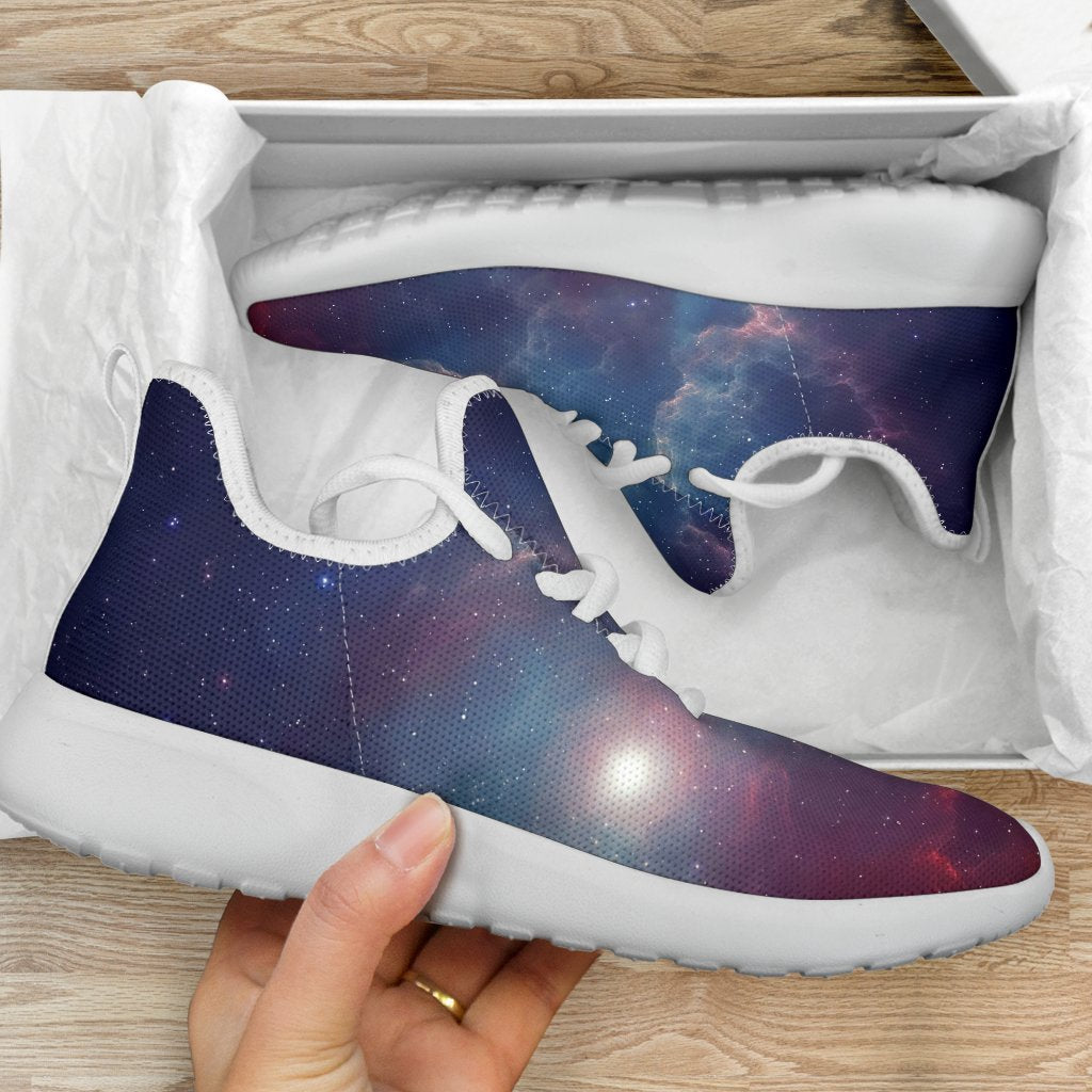 Dark Universe Galaxy Deep Space Print Mesh Knit Shoes GearFrost