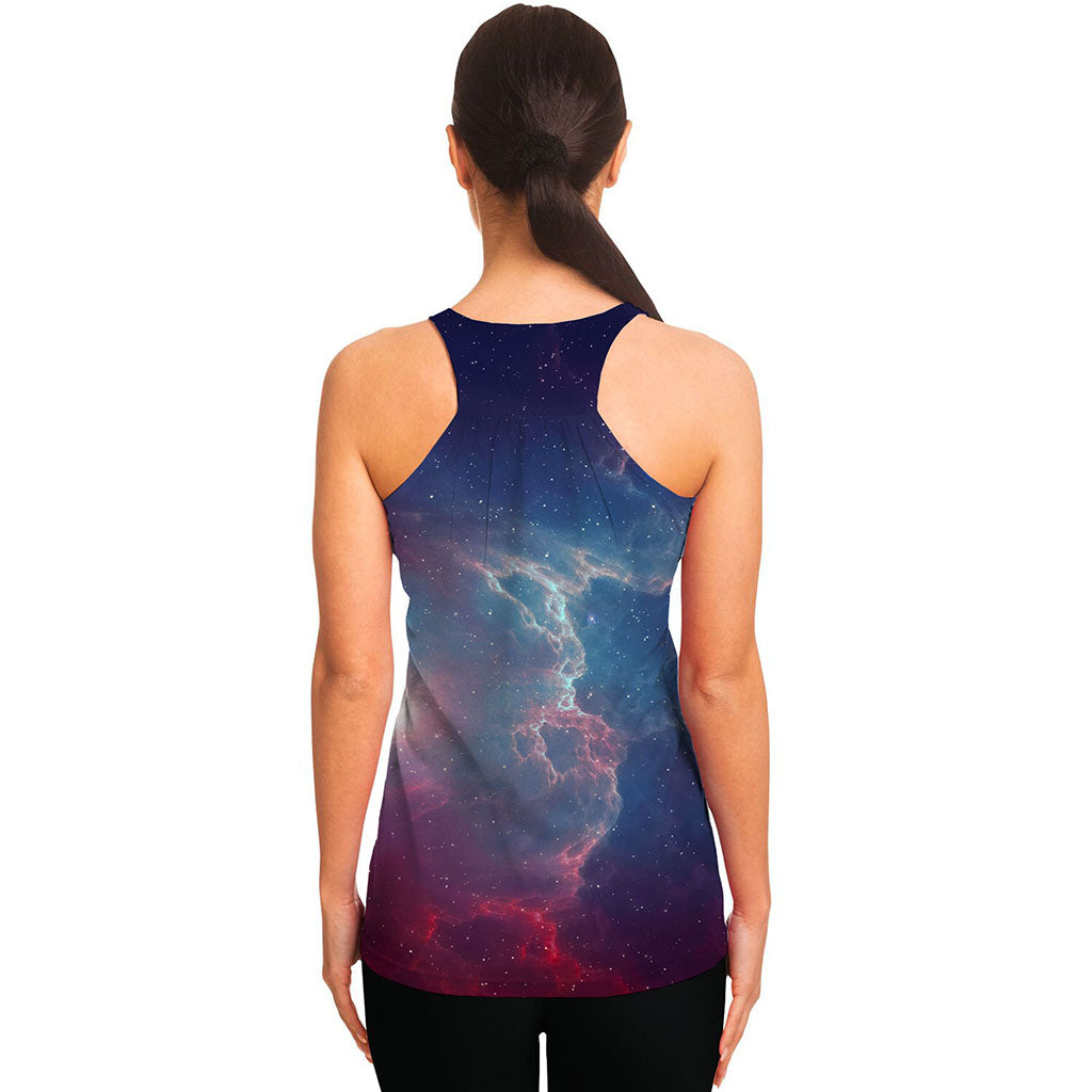 Dark Universe Galaxy Deep Space Print Women's Racerback Tank Top