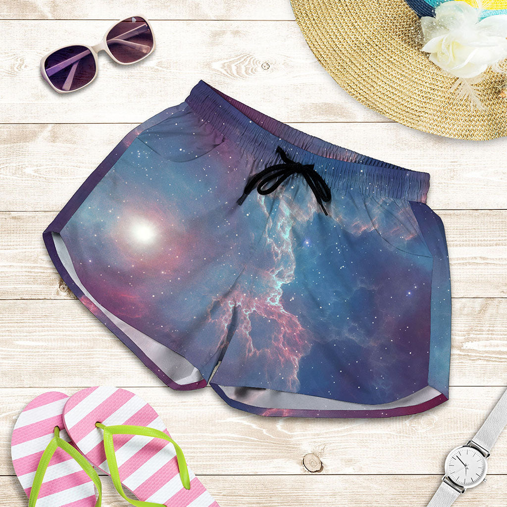 Dark Universe Galaxy Deep Space Print Women's Shorts