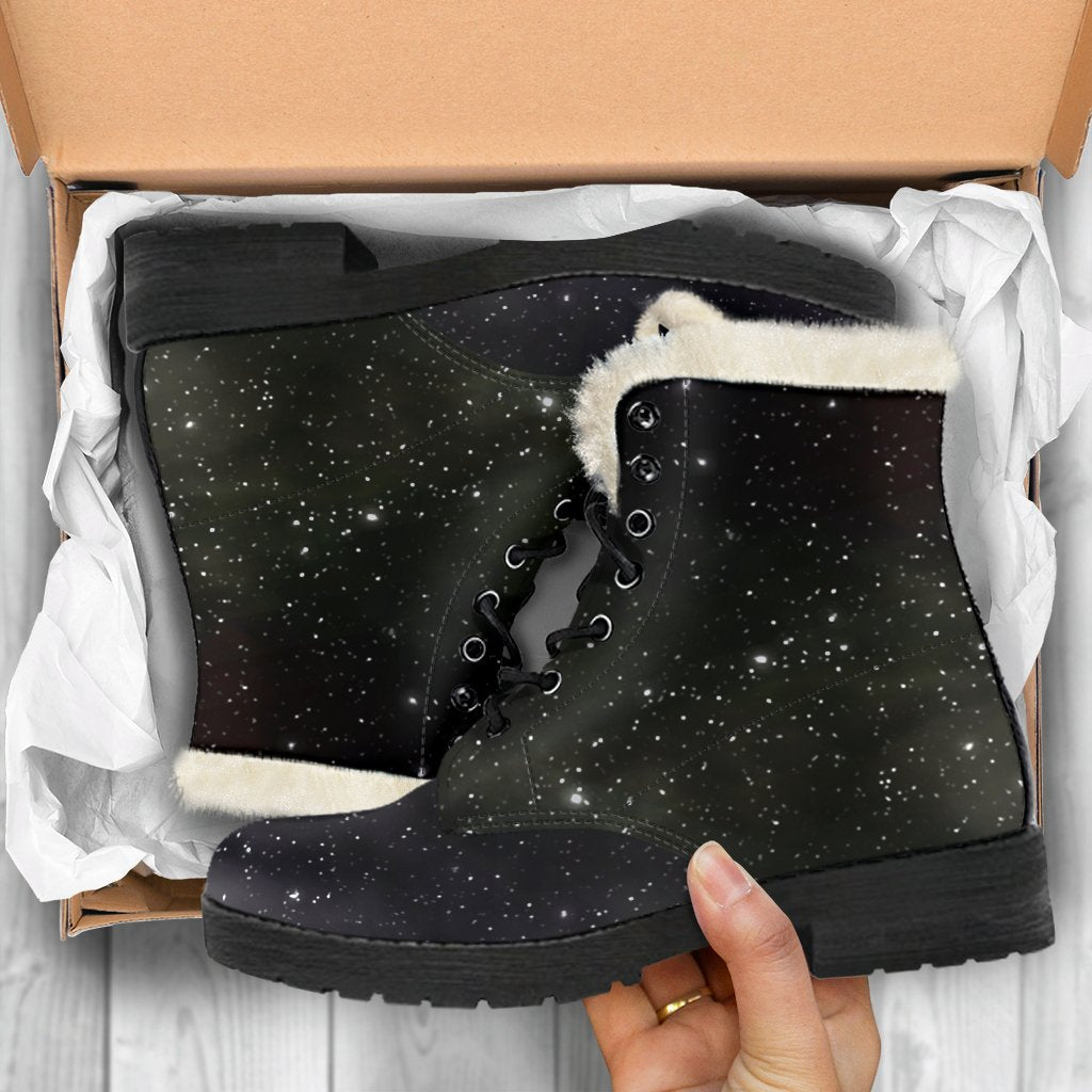 Dark Universe Galaxy Outer Space Print Comfy Boots GearFrost