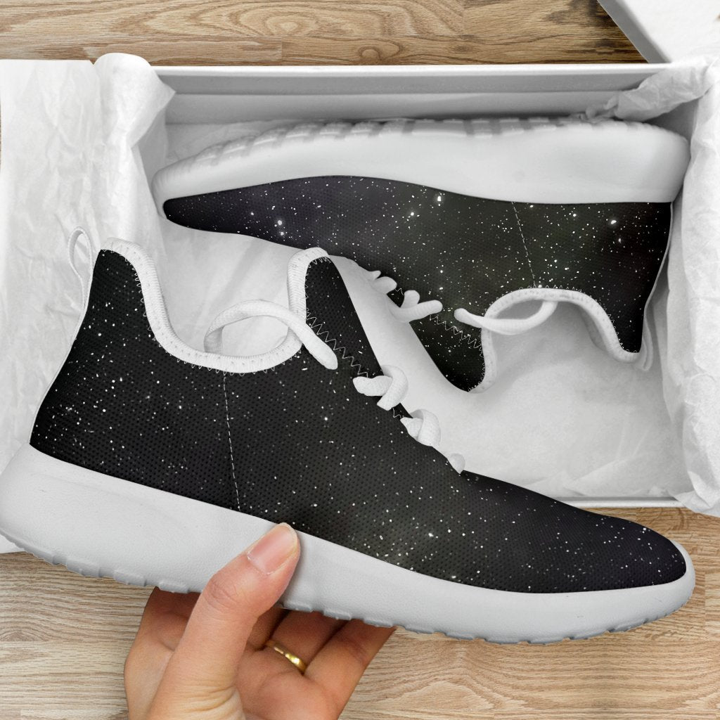 Dark Universe Galaxy Outer Space Print Mesh Knit Shoes GearFrost