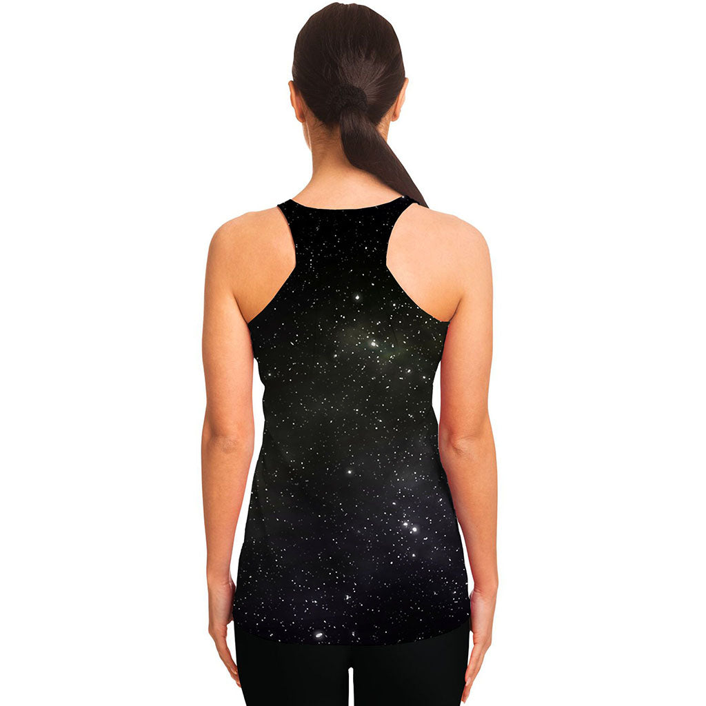 Dark Universe Galaxy Outer Space Print Women's Racerback Tank Top