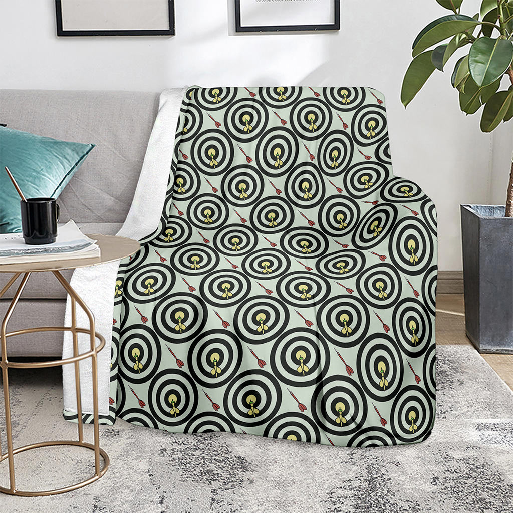 Dartboard Cartoon Pattern Print Blanket