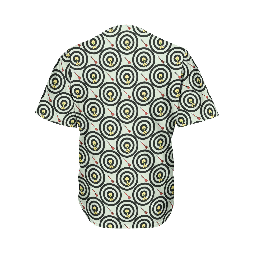 Dartboard Cartoon Pattern Print Men's Baseball Jersey
